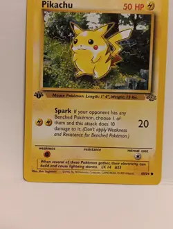 1999 Pokemon PIKACHU Jungle Set 1ST EDITION 60/64 WOTC NM Fast Shipping Authenti - Image 3