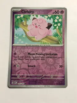 Pokemon Card 151 Reverse Holographic Clefairy 035/165 Near Mint - Image 1