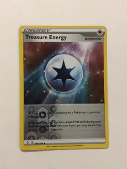 Pokemon Card Evolving Skies Reverse Holographic Treasure Energy 165/203 NM - Image 1