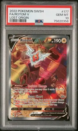 2022 POKEMON SWORD & SHIELD LOST ORIGIN #177 FA/ROTOM V PSA 10 - Image 1