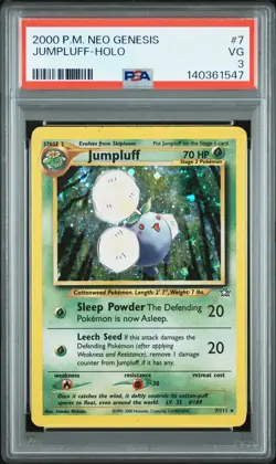 2000 POKEMON NEO GENESIS #7 JUMPLUFF-HOLO PSA 3 - Image 1