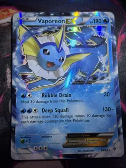 Pokemon TCG Vaporeon EX 24/83 Generations Ultra Rare Basic Holo English - Image 1
