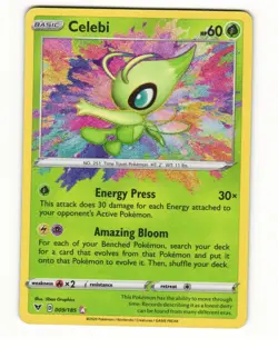 Celebi 009/185 Amazing Rare 2020 Vivid Voltage Pokemon LP - Image 1