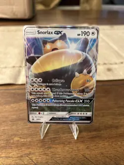 Pokemon TCG Snorlax GX SM05 SM BLACK STAR Promo Holo Card Near Mint Condition. - Image 1