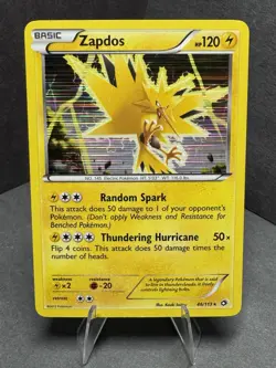 Pokemon TCG Zapdos 46/113 Holo Rare B&W Legendary Treasures (2013) - Image 1