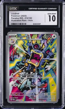 2023 POKEMON PARADOX RIFT ILLUSTRATION RARE HOLO #212 LOUDRED CGC 10 GEM MINT - Image 1