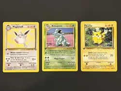 Pokemon Jungle 1st Edition Pikachu & Nidoqueen & Wigglytuff Lot Of 3 - Image 1