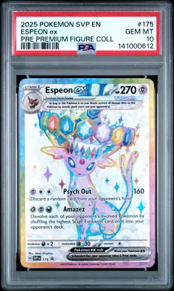 2025 POKEMON SVP PROMO PRE PREMIUM FIGURE COLLECTION #175 ESPEON EX PSA 10 - Image 1