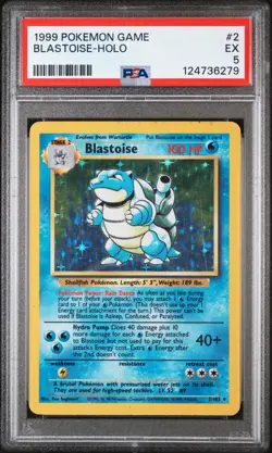 1999 POKEMON BASE SET UNLIMITED #2 BLASTOISE-HOLO PSA 5 - Image 1