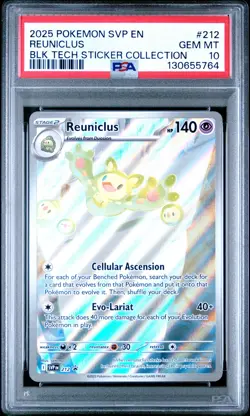 PSA 10 Reuniclus #212 Pokemon SVP Black Star Promos English 2025 - Image 1