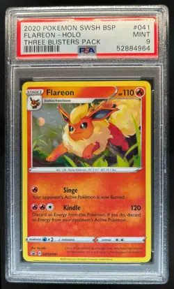 2019-2023 Pokemon SWSH Black Star Promos Flareon Holo #SWSH041 PSA 9 - Image 1