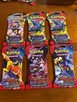 Pokemon TCG: Destined Rivals , Phantasmal Flame Blister Pack - Sealed - Lot Of 6 - Image 1