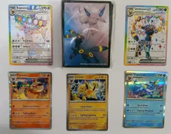 Pokemon Prismatic Evolutions Espeon ex 175 & Umbreon ex 176 Eeveelution Lot NM - Image 1