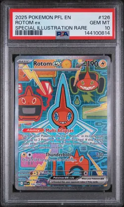2025 POKEMON PFL EN-PHANTASMAL FLAMES SPECIAL ILLUSTRATION RARE ROTOM EX PSA 10 - Image 1