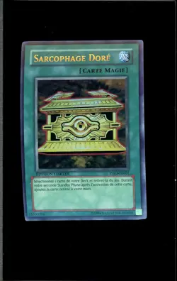 Gold Sarcophagus PT03-FR001 Ultra Rare Pharaoh Tour PRIZE CARD FRENCH Yugioh NM - Image 3
