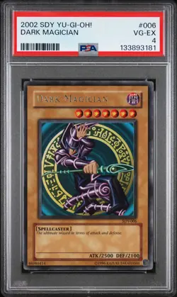 2002 YU-GI-OH! STARTER DECK: YUGI #006 DARK MAGICIAN PSA 4 - Image 1