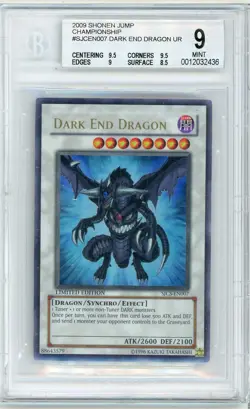 Dark End Dragon SJCS-EN007 Ultra Rare Prize Card Yugioh BGS 9 Silver *436 - Image 1