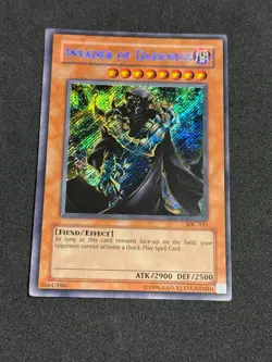 Yugioh Invader of Darkness IOC-111 Secret Rare Foil Bleed NM+ - Image 1