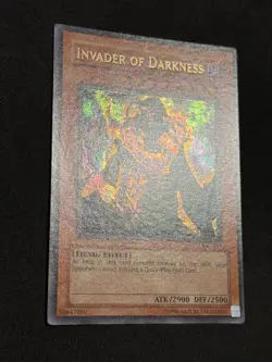 Yugioh Invader of Darkness IOC-111 Secret Rare Foil Bleed NM+ - Image 2