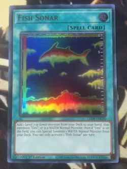 Yugioh: Fish Sonar - LED9-EN020 - Ultra Rare - 1st Edition - NM - Image 1