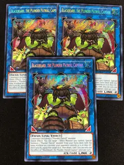 Yugioh Blackbeard The Plunder Patrol Captain BLCR-EN094 1st Secret X3 (NM) - Image 1