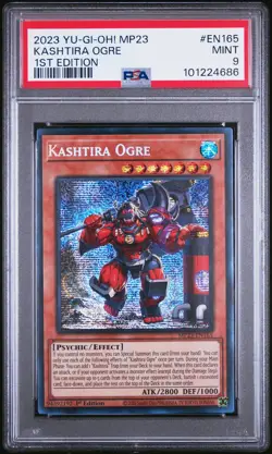 2023 YU-GI-OH! MP23-25TH ANV TIN: DUELING HEROES MEGA PACK KASHTIRA OGRE PSA 9 - Image 1