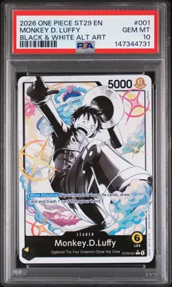 2026 ONE PIECE STARTER DECK ST29-EGGHEAD #001 MONKEY D. LUFFY PSA 10 - Image 1