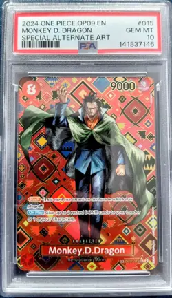 One Piece Monkey.D.Dragon (SP) OP07-015 Emperors in the New World Foil PSA 10 - Image 1
