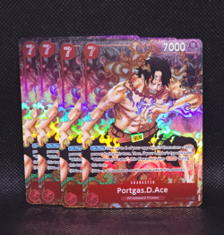Portgas D. Ace Alt Art Paramount War Alt Art OP02-013 x4 One Piece English - Image 1