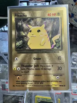 Pokemon Gold Metal Pikachu Card 58/102 Pokemon Celebrations 25th Anniversary - Image 1