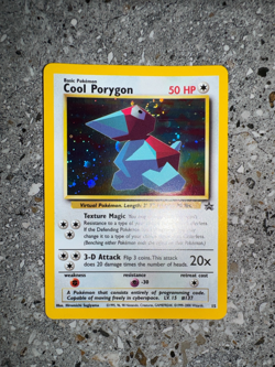 Pokemon TCG Cards Cool Porygon 15 WOTC Black Star Promo Holo * Swirl * - Image 4