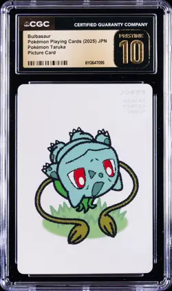 2025 POKEMON PLAYING CARDS JAPANESE BULBASAUR CGC 10 PRISTINE - Image 1