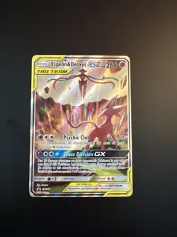 Pokemon TCG Espeon & Deoxys GX SM240 Black Star Promo Holo Card - Image 1