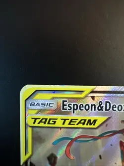 Pokemon TCG Espeon & Deoxys GX SM240 Black Star Promo Holo Card - Image 3