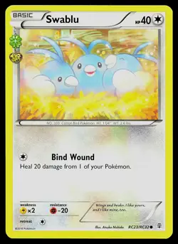 Pokemon Card - Swablu Generations Radiant Collection RC23/RC32 Common - Image 1