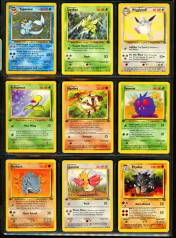 1999 Pokemon JUNGLE SET Cards Lot HOLO Vaporeon RARE Scyther 1ST EDITION + WotC - Image 2