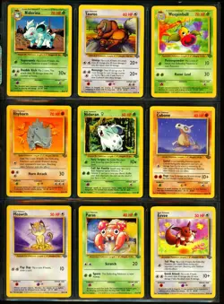 1999 Pokemon JUNGLE SET Cards Lot HOLO Vaporeon RARE Scyther 1ST EDITION + WotC - Image 4