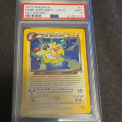 Pokemon Dark Ampharos 70 HP Holo Rare 1/105 Neo Destiny PSA 9 Unlimited Card - Image 1