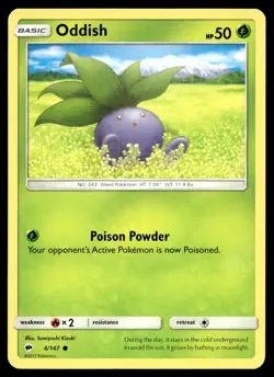 Oddish 4/147 Pokemon Card Burning Shadows Common 50 HP Lightly Played EQ - Image 1