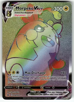 Morpeko VMAX (Secret) 204/202 Sword & Shield Base Set NM Pokemon Card TCG - Image 1