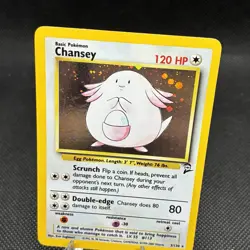 Chansey 003/130 Base Set 2 Holo Rare Vintage Pokemon Card - Image 2