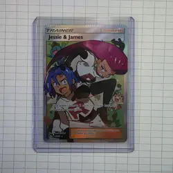 Pokemon TCG Hidden Fates Trainer Jesse and James Ultra Rare Full Art Card 68/68 - Image 1