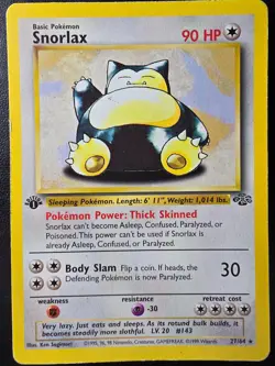Snorlax - 27/64 - Pokemon Jungle 1st Edition Rare Card WOTC LP - Image 1