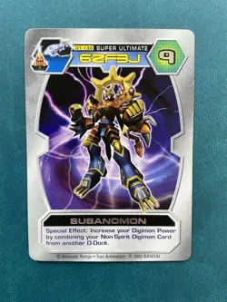 Susanomon DT-196 D-Tector Silver Text Name 2003 Bandai Digimon Card Susanoomon - Image 1
