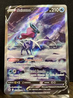 Pokemon TCG Suicune v Crown Zenith Ultra Rare Holo Card GG38/GG70 - Image 1