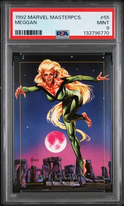 1992 MARVEL MASTERPIECES #55 MEGGAN PSA 9 - Image 1