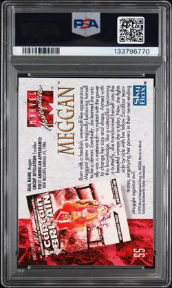 1992 MARVEL MASTERPIECES #55 MEGGAN PSA 9 - Image 2