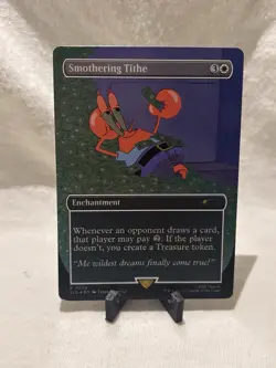 MTG Magic The Gathering Secret Lair Smothering Tithe Rainbow Foil 7009 Krabs - Image 1