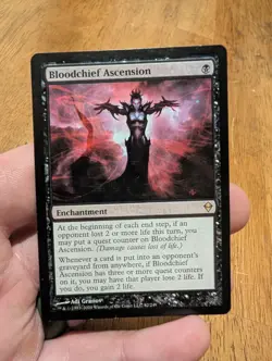 Bloodchief Ascension MTG Light play Black Adi Granov 82/249 Rare 2/2 - Image 1