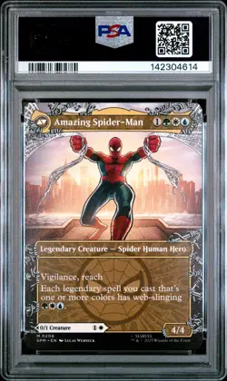 2025 MTG SPIDER-MAN BORDERLESS #0208 AMAZING SPIDER-MAN/PETER PARKER PSA 10 - Image 2